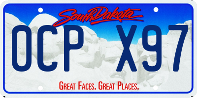 SD license plate 0CPX97