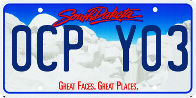 SD license plate 0CPY03