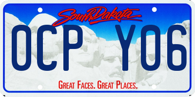 SD license plate 0CPY06