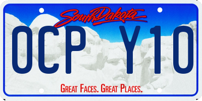 SD license plate 0CPY10