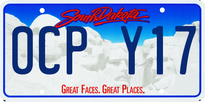 SD license plate 0CPY17