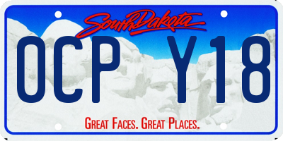 SD license plate 0CPY18