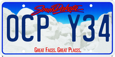 SD license plate 0CPY34