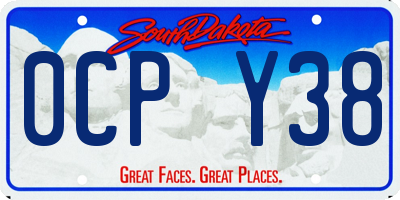 SD license plate 0CPY38