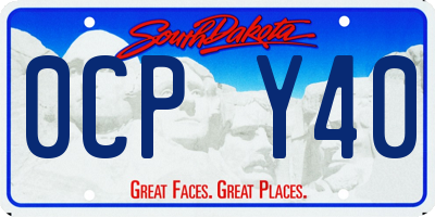 SD license plate 0CPY40