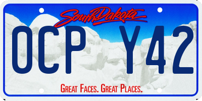 SD license plate 0CPY42