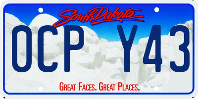 SD license plate 0CPY43