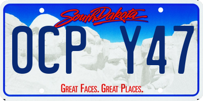 SD license plate 0CPY47