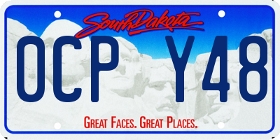 SD license plate 0CPY48