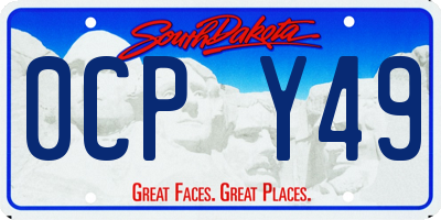 SD license plate 0CPY49