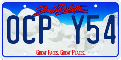 SD license plate 0CPY54