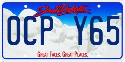 SD license plate 0CPY65