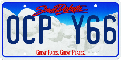SD license plate 0CPY66