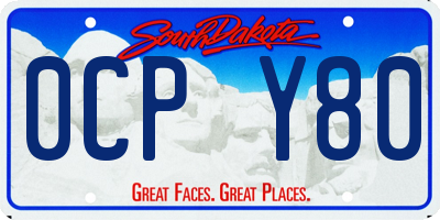 SD license plate 0CPY80
