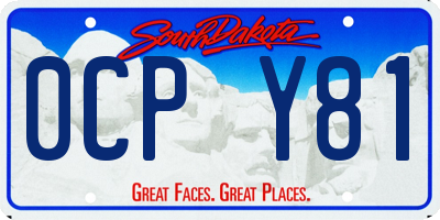 SD license plate 0CPY81