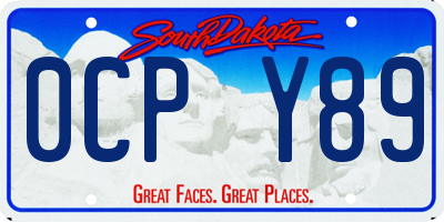 SD license plate 0CPY89