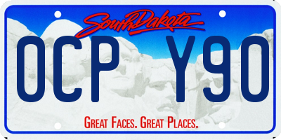 SD license plate 0CPY90