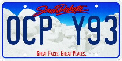 SD license plate 0CPY93