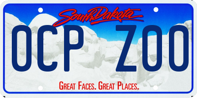 SD license plate 0CPZ00