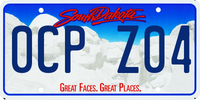 SD license plate 0CPZ04