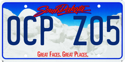 SD license plate 0CPZ05