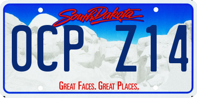 SD license plate 0CPZ14