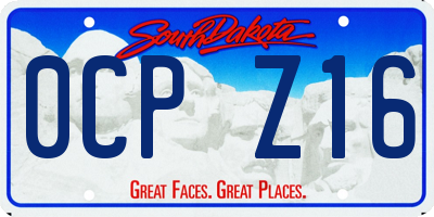 SD license plate 0CPZ16