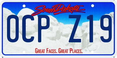 SD license plate 0CPZ19