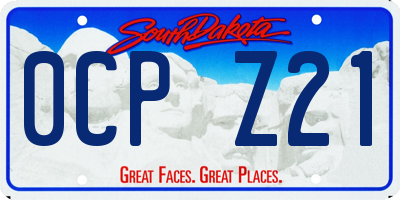 SD license plate 0CPZ21