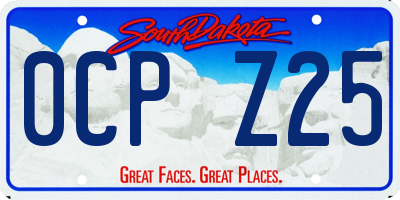 SD license plate 0CPZ25