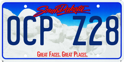 SD license plate 0CPZ28