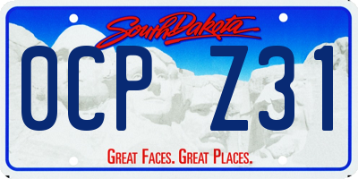 SD license plate 0CPZ31