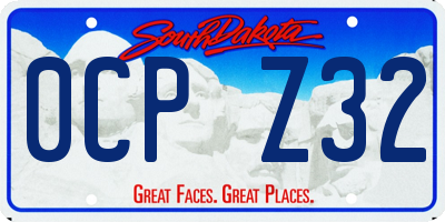 SD license plate 0CPZ32