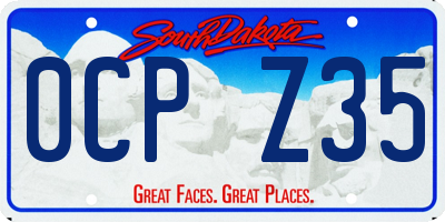 SD license plate 0CPZ35
