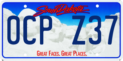 SD license plate 0CPZ37