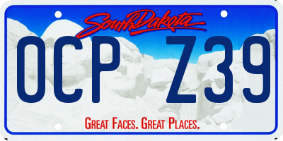 SD license plate 0CPZ39