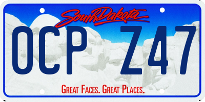 SD license plate 0CPZ47