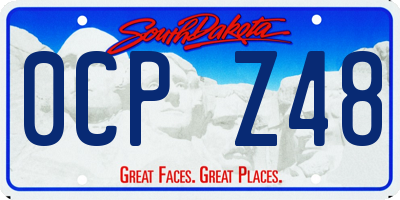 SD license plate 0CPZ48