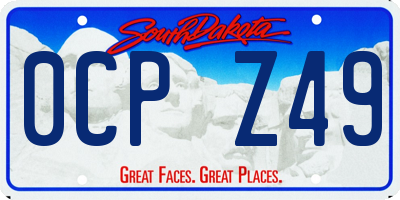 SD license plate 0CPZ49