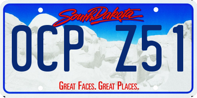 SD license plate 0CPZ51