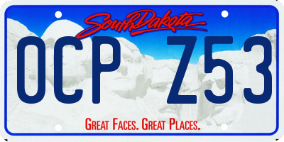 SD license plate 0CPZ53