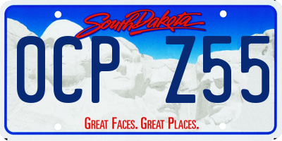 SD license plate 0CPZ55