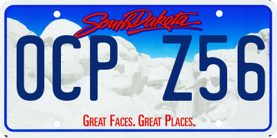 SD license plate 0CPZ56