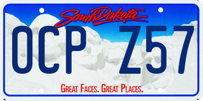 SD license plate 0CPZ57