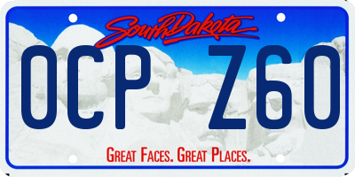 SD license plate 0CPZ60