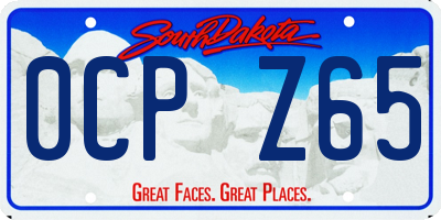 SD license plate 0CPZ65