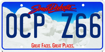 SD license plate 0CPZ66