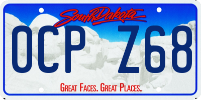 SD license plate 0CPZ68