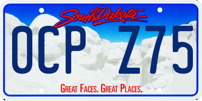 SD license plate 0CPZ75