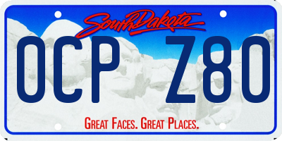 SD license plate 0CPZ80